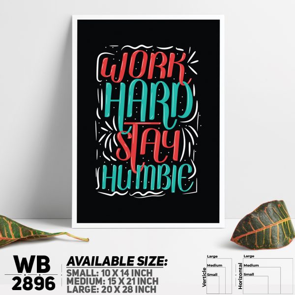 DDecorator Stay Humble - Motivational Wall Canvas Wall Poster Wall Board - 3 Size Available - WB2896 - DDecorator