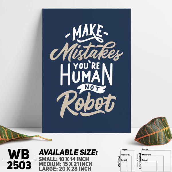 DDecorator Make No Mistakes - Motivational Wall Canvas Wall Poster Wall Board - 3 Size Available - WB2503 - DDecorator