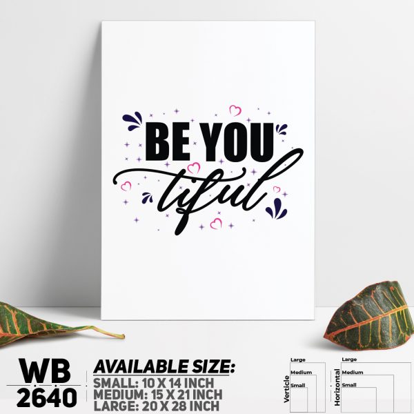 DDecorator Be You - Motivational Wall Canvas Wall Poster Wall Board - 3 Size Available - WB2640 - DDecorator