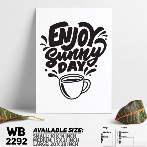 DDecorator Enjoy The Day - Motivational Wall Canvas Wall Poster Wall Board - 3 Size Available - WB2292 - DDecorator
