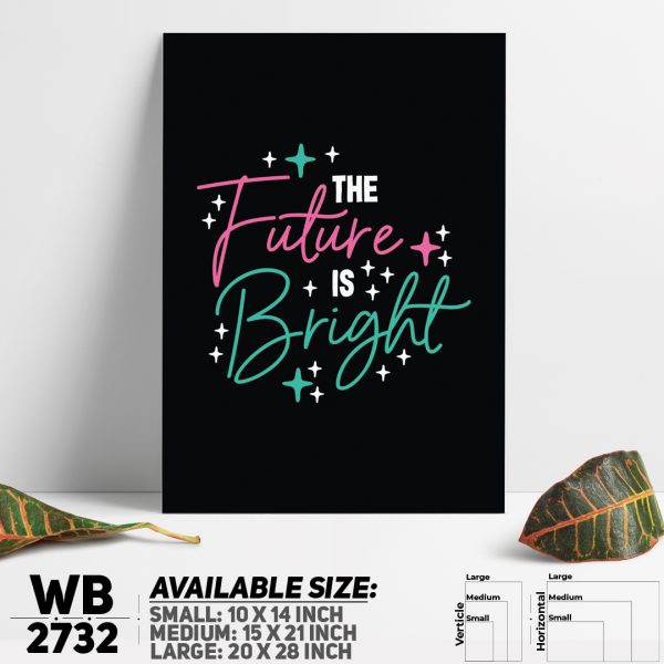 DDecorator Future Is Bright - Motivational Wall Canvas Wall Poster Wall Board - 3 Size Available - WB2732 - DDecorator