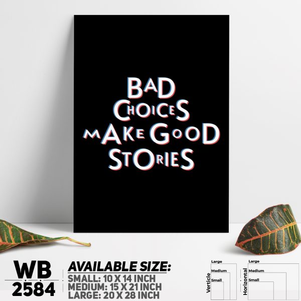 DDecorator Good Stories - Motivational Wall Canvas Wall Poster Wall Board - 3 Size Available - WB2584 - DDecorator