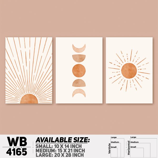 DDecorator Abstract Art (Set of 3) Wall Canvas Wall Poster Wall Board - 3 Size Available - WB4165 - DDecorator