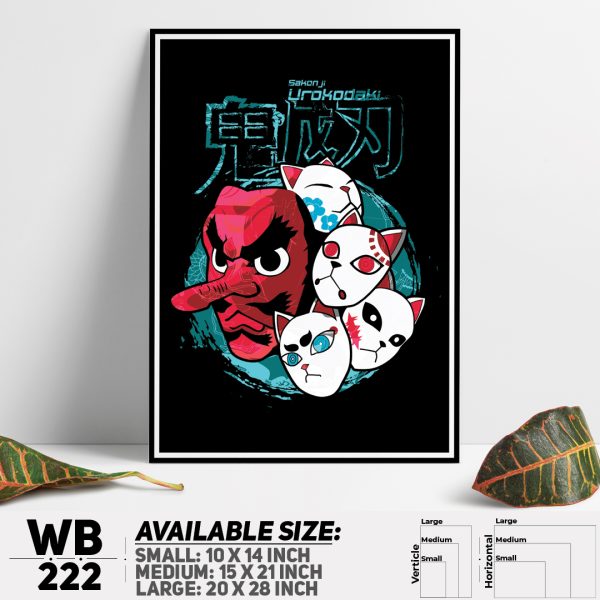 DDecorator Demon Slayer Anime Series Wall Canvas Wall Poster Wall Board - 3 Size Available - WB222 - DDecorator