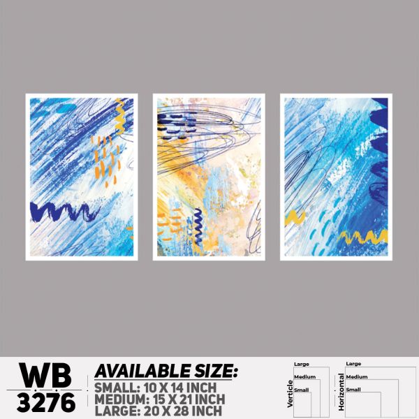 DDecorator Modern Abstract ArtWork (Set of 3) Wall Canvas Wall Poster Wall Board - 3 Size Available - WB3276 - DDecorator