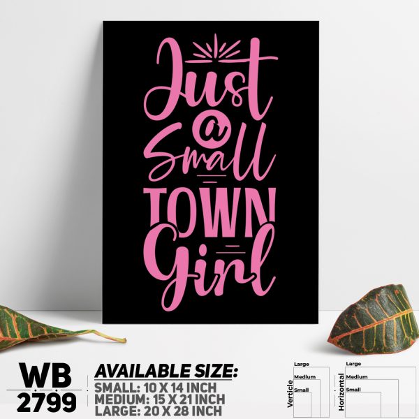DDecorator Small Town Girl - Motivational Wall Canvas Wall Poster Wall Board - 3 Size Available - WB2799 - DDecorator