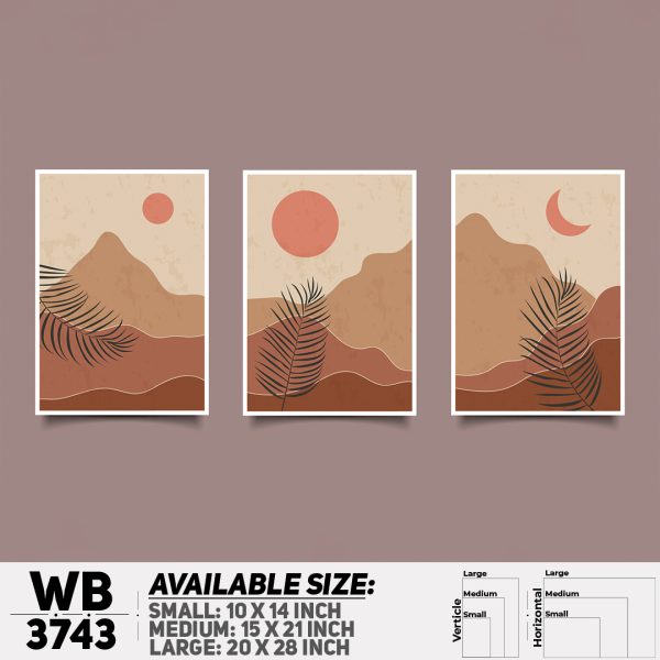 DDecorator Landscape Horizon Art (Set of 3) Wall Canvas Wall Poster Wall Board - 3 Size Available - WB3743 - DDecorator