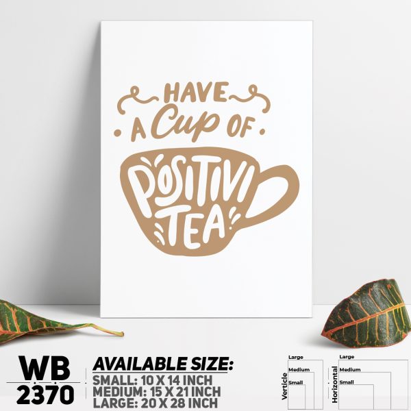DDecorator Enjoy the Tea - Motivational Wall Canvas Wall Poster Wall Board - 3 Size Available - WB2370 - DDecorator