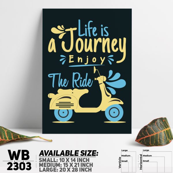 DDecorator Enjoy The Ride - Motivational Wall Canvas Wall Poster Wall Board - 3 Size Available - WB2303 - DDecorator