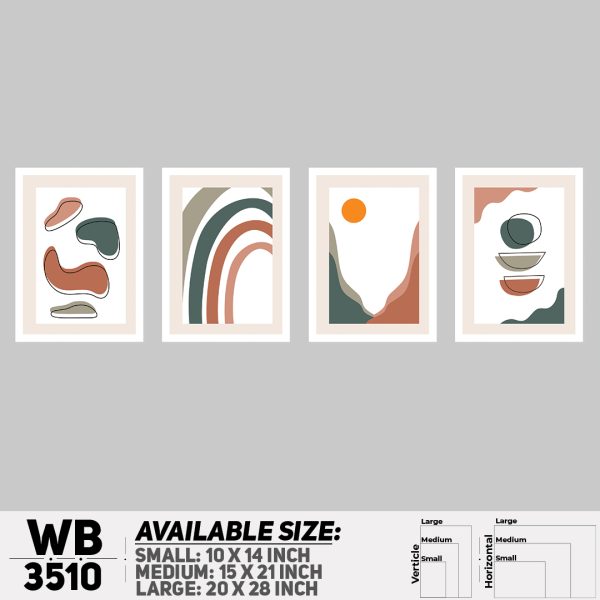 DDecorator Abstract ArtWork (Set of 3) Wall Canvas Wall Poster Wall Board - 3 Size Available - WB3510 - DDecorator