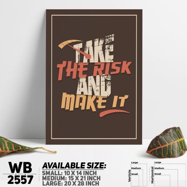 DDecorator Take The Risk & Make It - Motivational Wall Canvas Wall Poster Wall Board - 3 Size Available - WB2557 - DDecorator