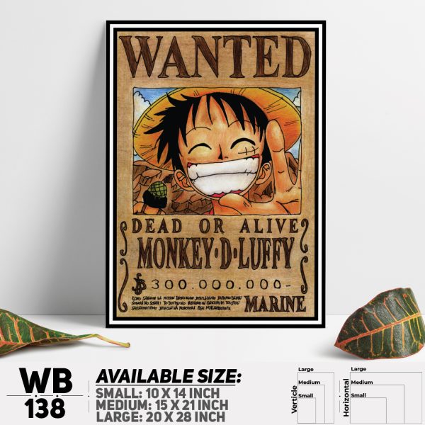DDecorator One Piece Anime Manga series Wall Canvas Wall Poster Wall Board - 3 Size Available - WB138 - DDecorator