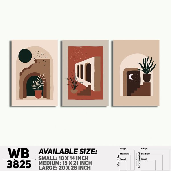 DDecorator Abstract ArtWork (Set of 3) Wall Canvas Wall Poster Wall Board - 3 Size Available - WB3825 - DDecorator
