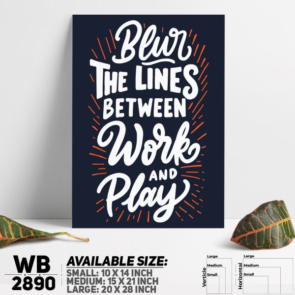 DDecorator Blur The Lines - Motivational Wall Canvas Wall Poster Wall Board - 3 Size Available - WB2890 - DDecorator