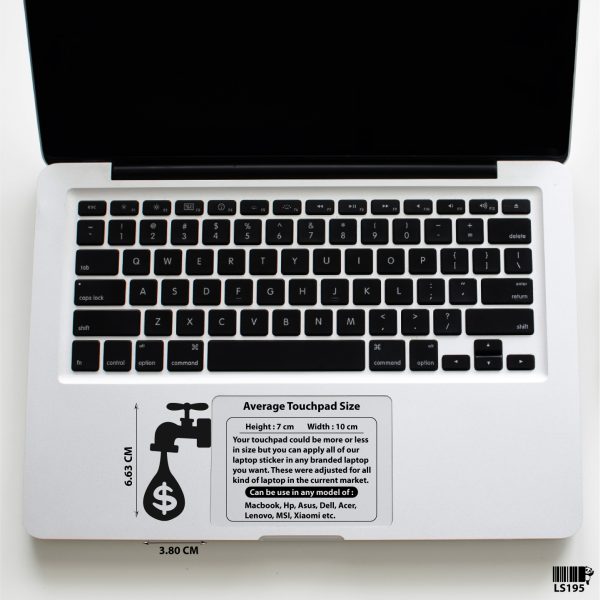 DDecorator Small Doller Tap (Left) Laptop Sticker Vinyl Decal Removable Laptop Stickers For Any Kind of Laptop - LS195 - DDecorator