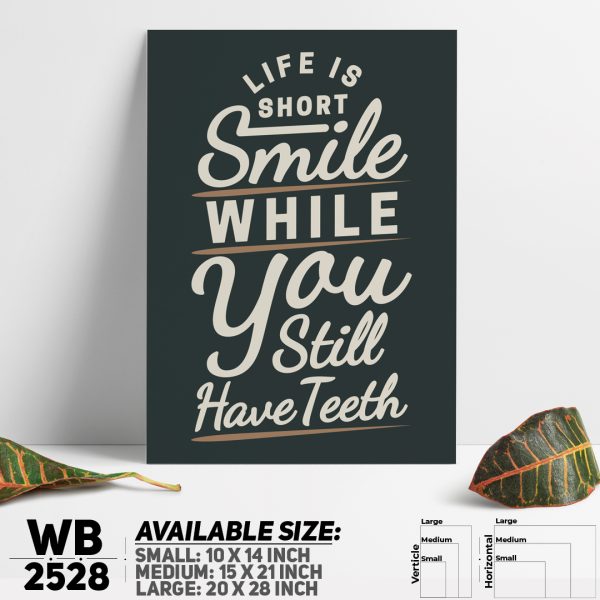 DDecorator Smile More - Motivational Wall Canvas Wall Poster Wall Board - 3 Size Available - WB2528 - DDecorator