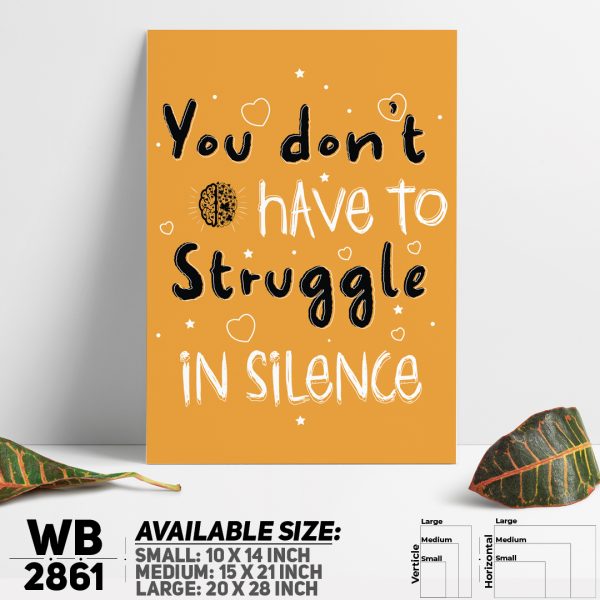DDecorator Don't Struggle - Motivational Wall Canvas Wall Poster Wall Board - 3 Size Available - WB2861 - DDecorator