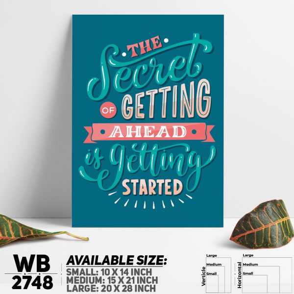 DDecorator Get Started Now - Motivational Wall Canvas Wall Poster Wall Board - 3 Size Available - WB2748 - DDecorator