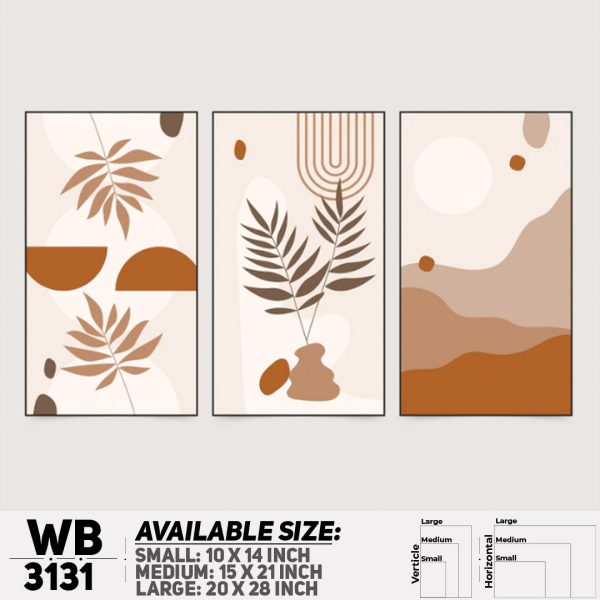 DDecorator Modern Leaf ArtWork (Set of 3) Wall Canvas Wall Poster Wall Board - 3 Size Available - WB3131 - DDecorator