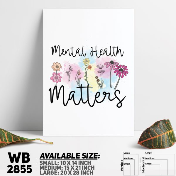 DDecorator Mental Health Matters - Motivational Wall Canvas Wall Poster Wall Board - 3 Size Available - WB2855 - DDecorator