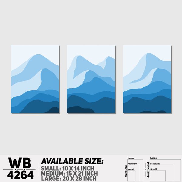 DDecorator Landscape & Horizon Design (Set of 3) Wall Canvas Wall Poster Wall Board - 3 Size Available - WB4264 - DDecorator