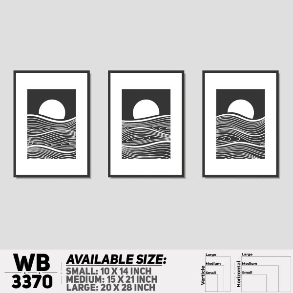 DDecorator Landscape Horizon Art (Set of 3) Wall Canvas Wall Poster Wall Board - 3 Size Available - WB3370 - DDecorator