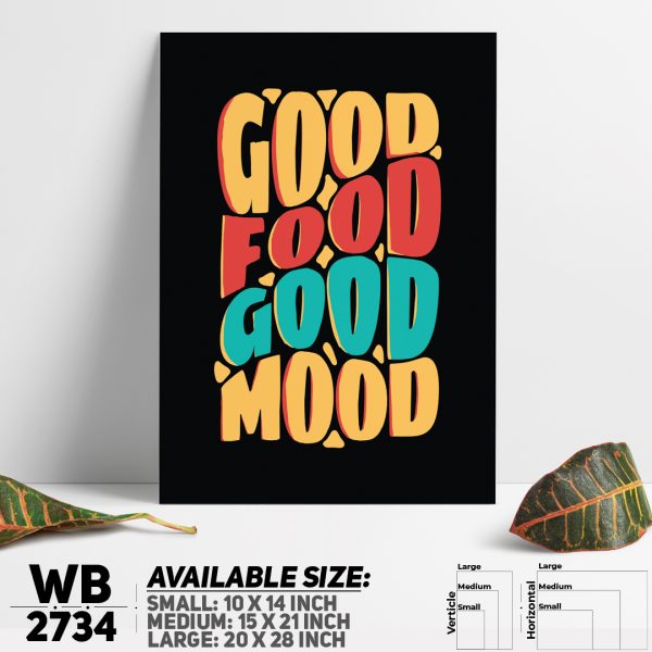 DDecorator Good Food Good Mood - Motivational Wall Canvas Wall Poster Wall Board - 3 Size Available - WB2734 - DDecorator
