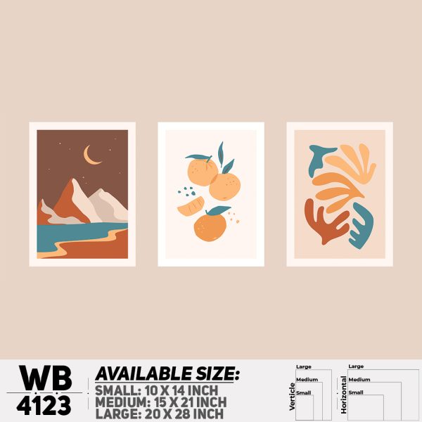 DDecorator Abstract Art (Set of 3) Wall Canvas Wall Poster Wall Board - 3 Size Available - WB4123 - DDecorator