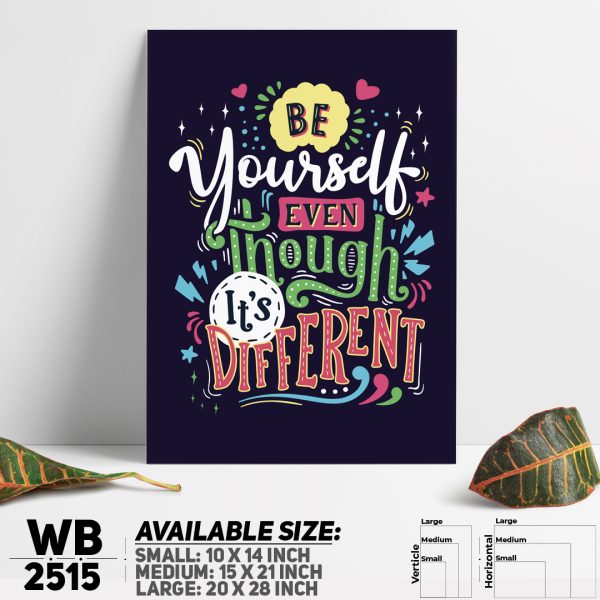 DDecorator Be Yourself - Motivational Wall Canvas Wall Poster Wall Board - 3 Size Available - WB2515 - DDecorator