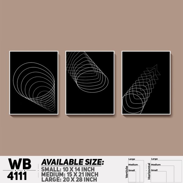 DDecorator Abstract Art (Set of 3) Wall Canvas Wall Poster Wall Board - 3 Size Available - WB4111 - DDecorator