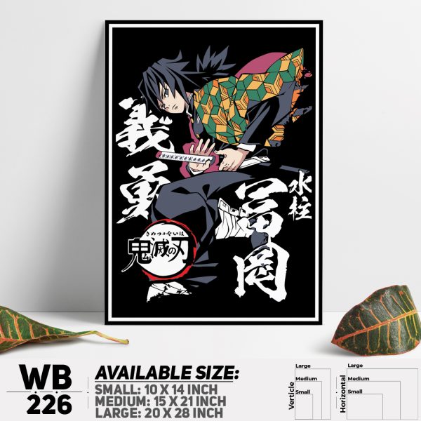 DDecorator Demon Slayer Anime Series Wall Canvas Wall Poster Wall Board - 3 Size Available - WB226 - DDecorator
