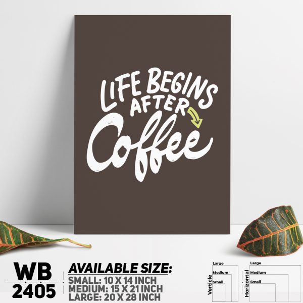 DDecorator Only Coffee Is Real - Motivational Wall Canvas Wall Poster Wall Board - 3 Size Available - WB2405 - DDecorator