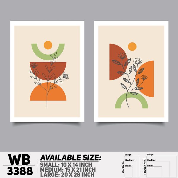DDecorator Flower And Leaf ArtWork (Set of 3) Wall Canvas Wall Poster Wall Board - 3 Size Available - WB3388 - DDecorator