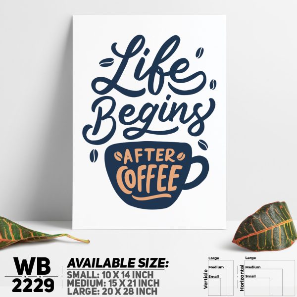 DDecorator Drink Coffee - Motivational Wall Canvas Wall Poster Wall Board - 3 Size Available - WB2229 - DDecorator