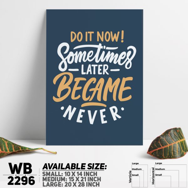 DDecorator Do It Now - Motivational Wall Canvas Wall Poster Wall Board - 3 Size Available - WB2296 - DDecorator