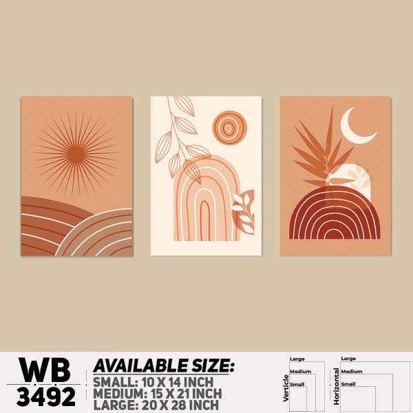 DDecorator Astrophysics Abstract ArtWork (Set of 3) Wall Canvas Wall Poster Wall Board - 3 Size Available - WB3492 - DDecorator
