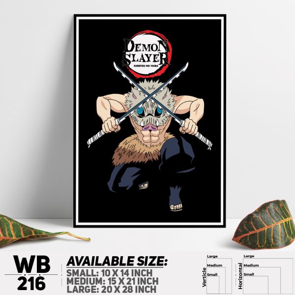 DDecorator Demon Slayer Anime Series Wall Canvas Wall Poster Wall Board - 3 Size Available - WB216 - DDecorator