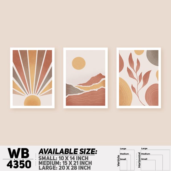 DDecorator Landscape & Horizon Design (Set of 3) Wall Canvas Wall Poster Wall Board - 3 Size Available - WB4350 - DDecorator