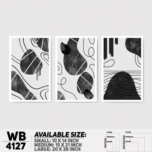 DDecorator Abstract Art (Set of 3) Wall Canvas Wall Poster Wall Board - 3 Size Available - WB4127 - DDecorator