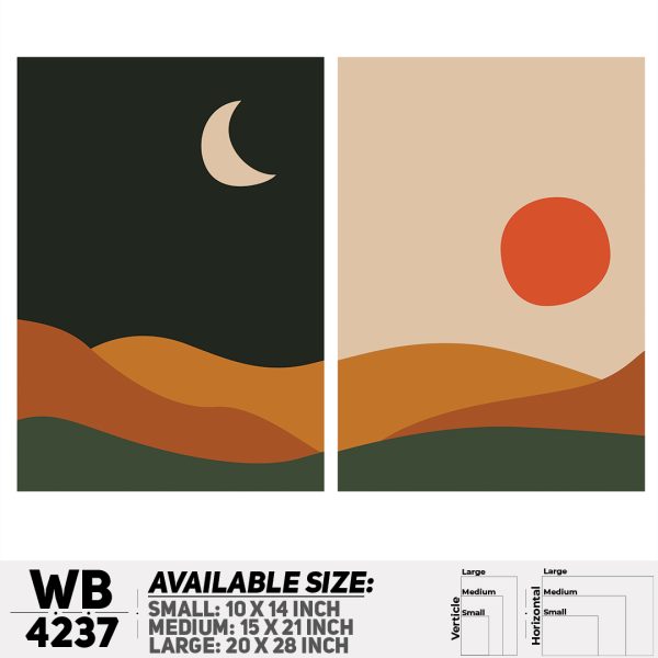 DDecorator Landscape & Horizon Design (Set of 2) Wall Canvas Wall Poster Wall Board - 3 Size Available - WB4237 - DDecorator