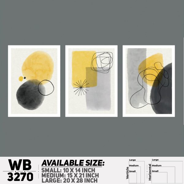 DDecorator Modern Abstract ArtWork (Set of 3) Wall Canvas Wall Poster Wall Board - 3 Size Available - WB3270 - DDecorator