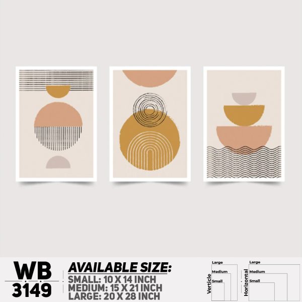 DDecorator Modern Abstract ArtWork (Set of 3) Wall Canvas Wall Poster Wall Board - 3 Size Available - WB3149 - DDecorator