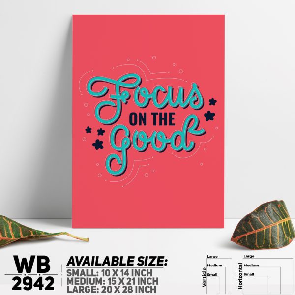 DDecorator Focus On The Good - Motivational Wall Canvas Wall Poster Wall Board - 3 Size Available - WB2942 - DDecorator