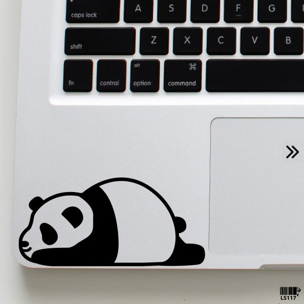DDecorator Sleeping Fat Panda (Left) Laptop Sticker Vinyl Decal Removable Laptop Stickers For Any Kind of Laptop - LS117 - DDecorator