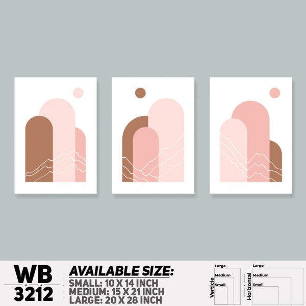 DDecorator Modern Abstract ArtWork (Set of 3) Wall Canvas Wall Poster Wall Board - 3 Size Available - WB3212 - DDecorator