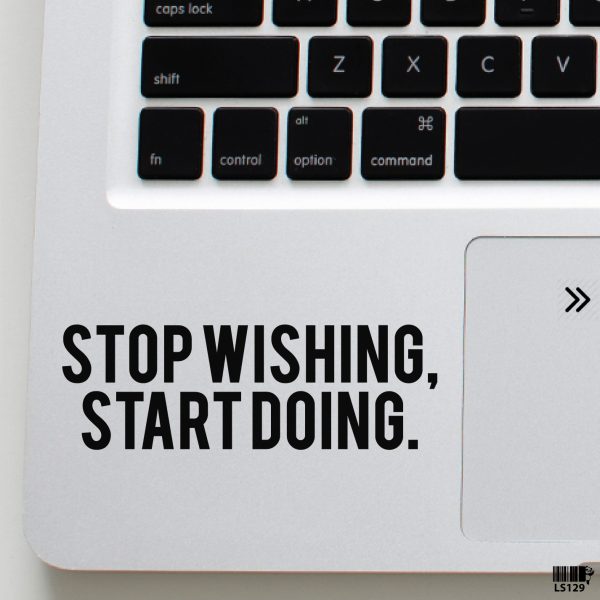 DDecorator Stop Wishing & Start Doing Laptop Sticker Vinyl Decal Removable Laptop Stickers For Any Kind of Laptop - LS129 - DDecorator