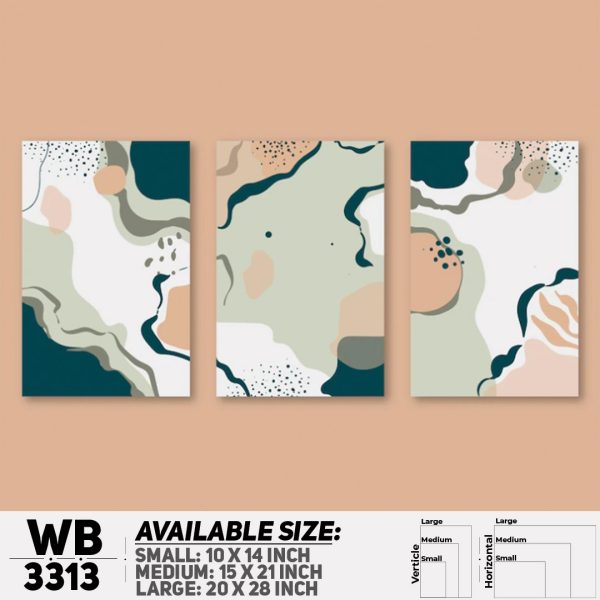 DDecorator Modern Abstract ArtWork (Set of 3) Wall Canvas Wall Poster Wall Board - 3 Size Available - WB3313 - DDecorator