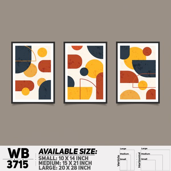 DDecorator Abstract ArtWork (Set of 3) Wall Canvas Wall Poster Wall Board - 3 Size Available - WB3715 - DDecorator