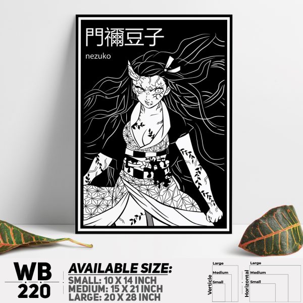 DDecorator Demon Slayer Anime Series Wall Canvas Wall Poster Wall Board - 3 Size Available - WB220 - DDecorator