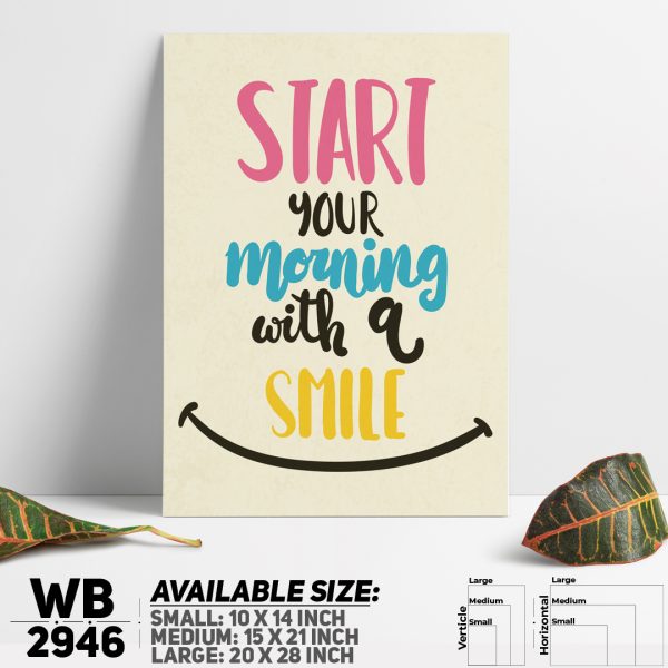 DDecorator Always Smile - Motivational Wall Canvas Wall Poster Wall Board - 3 Size Available - WB2946 - DDecorator